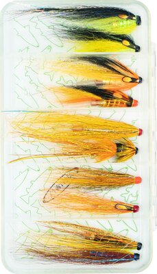 Caledonian Flies Copper Salmon Tube 10pc Selection In Vision Tube Fly Box